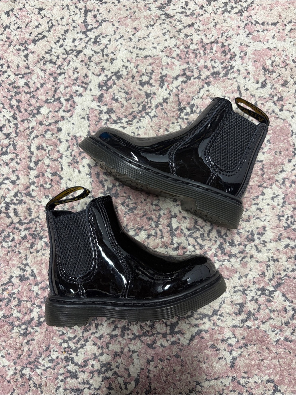 Dr. Martens Kids Black Patent Chelsea Boots